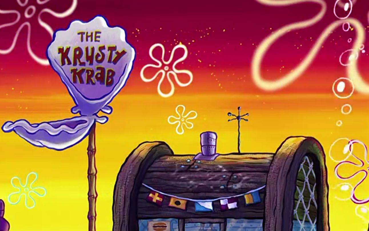 动漫人物海绵宝宝水彩画