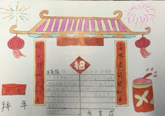 过年手抄报图片