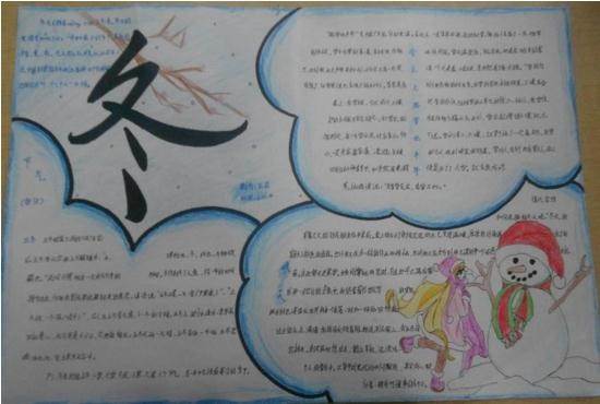 冬天的手抄报