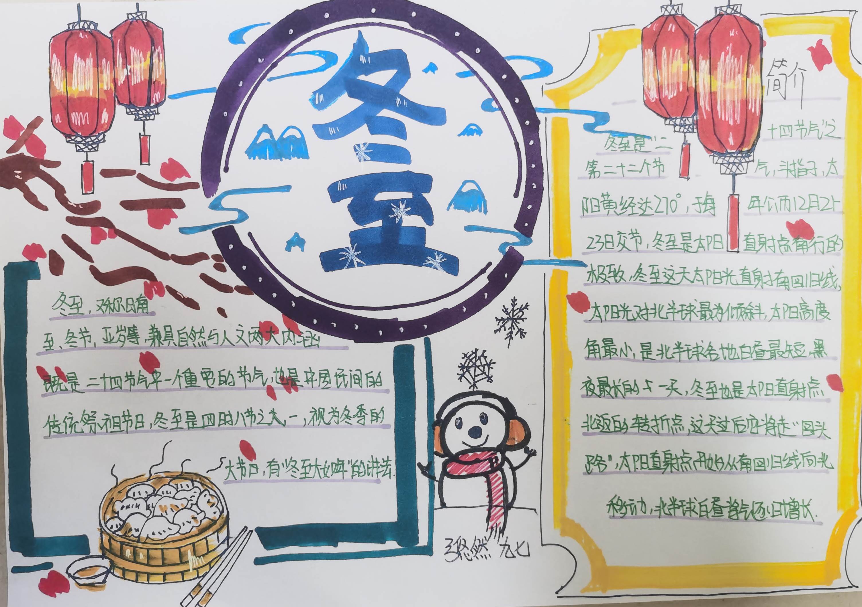 冬至手抄报