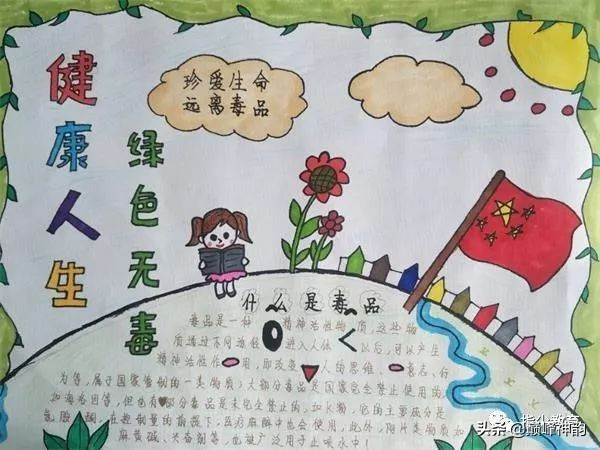 健康人生绿色无毒手抄报