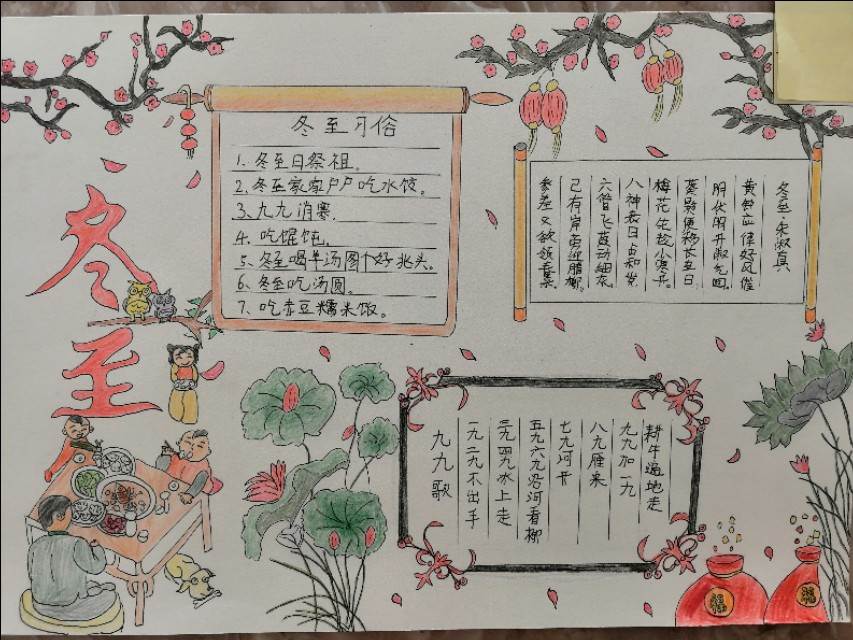 冬至手抄报