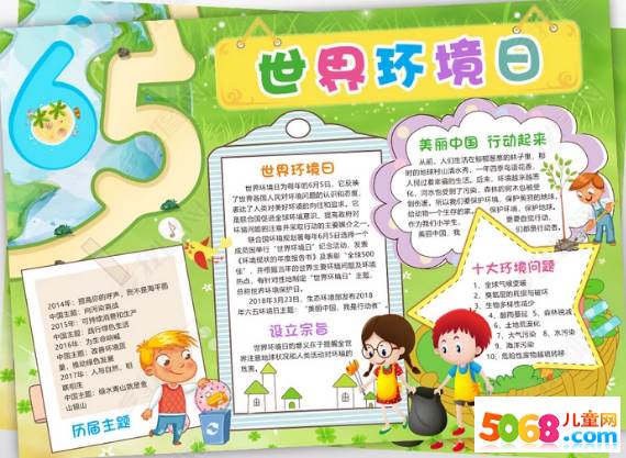 世界环境日手抄报内容