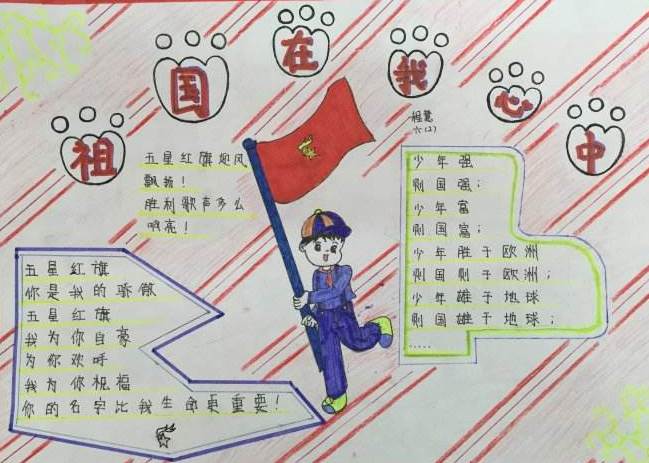 祖国在我心中手抄报图片