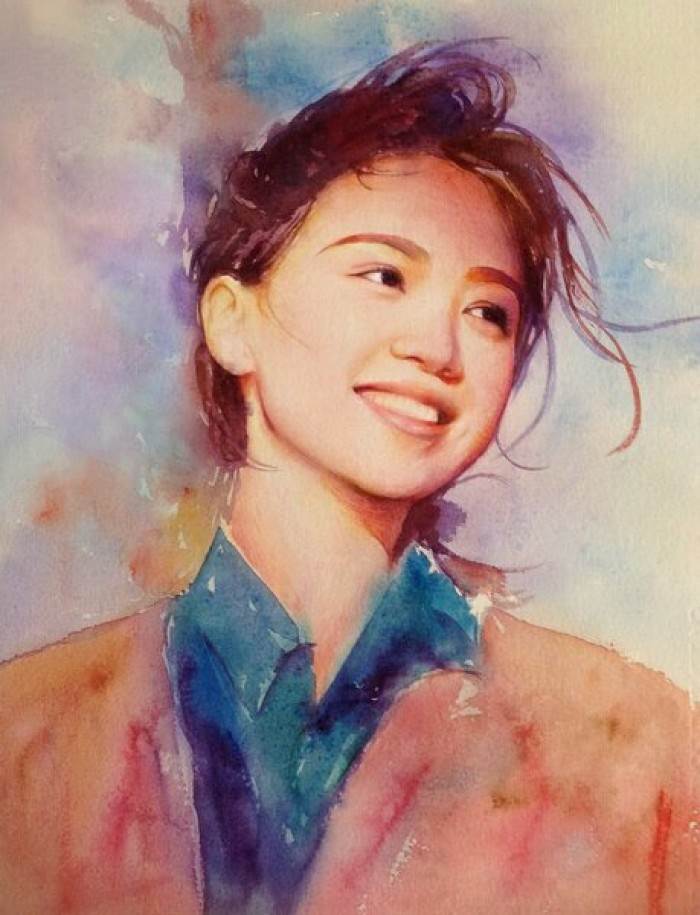 幼儿教师水彩画人物