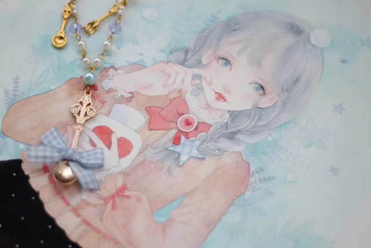 固体水彩画q版动漫人物