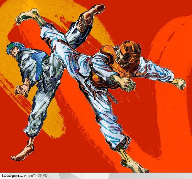 奥运会人物q版水彩画