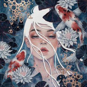 水彩画人物插画