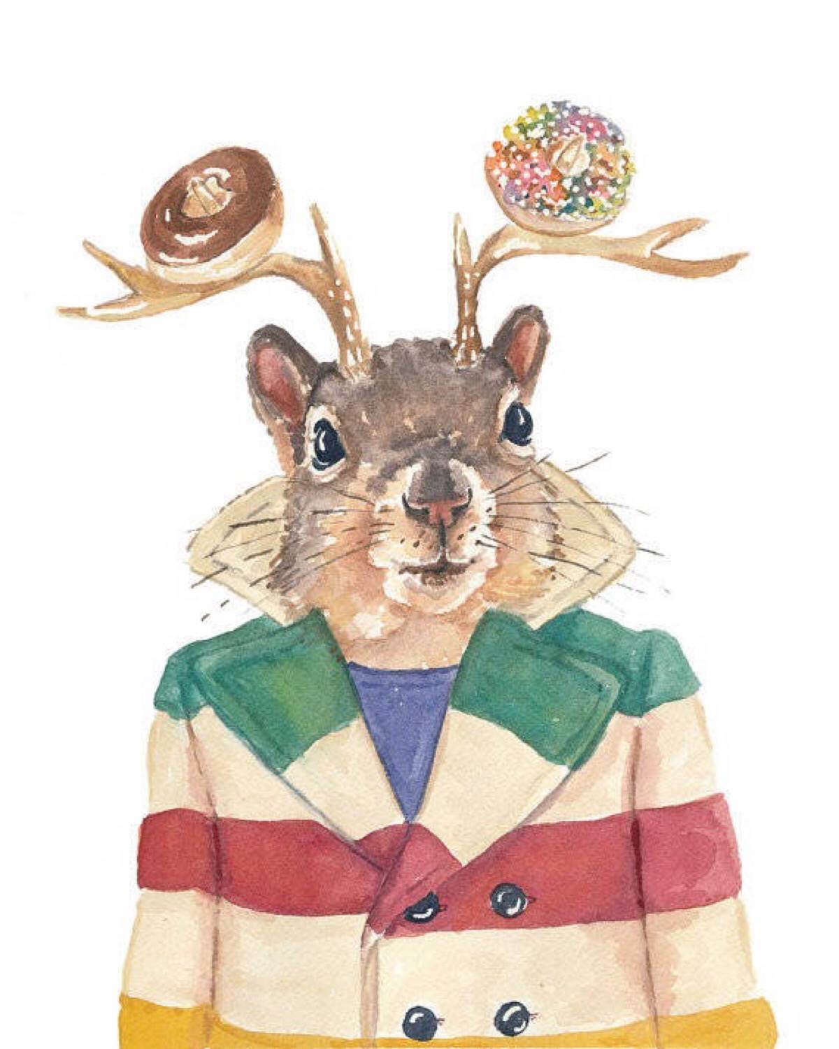 加拿大人物水彩画