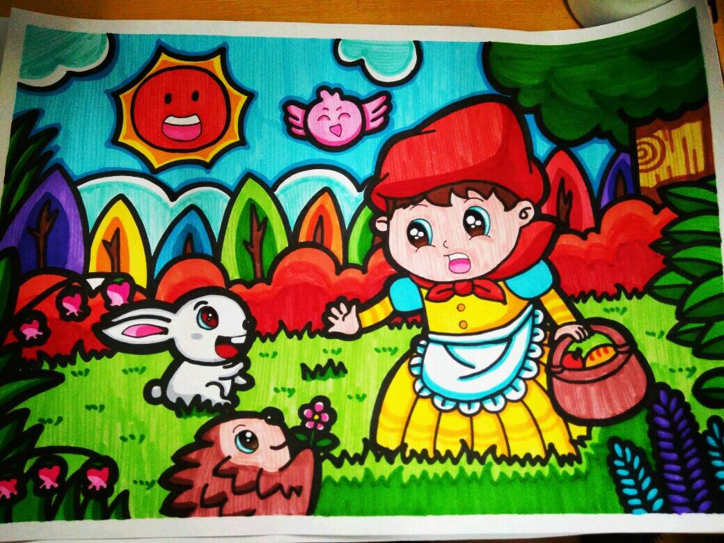 幼儿中班简易水彩画人物