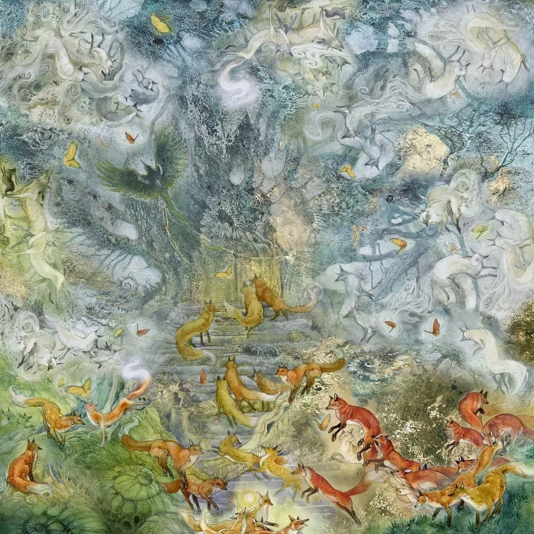 外国神话人物水彩画