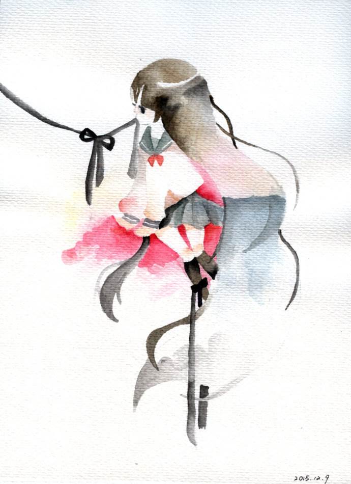 透明水彩和不透明水彩画人物