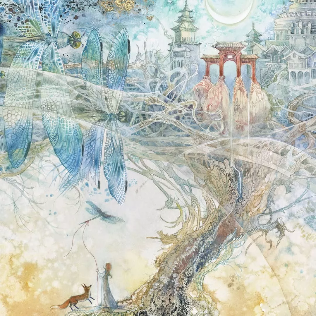 外国神话人物水彩画