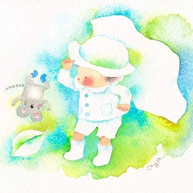 透明水彩和不透明水彩画人物