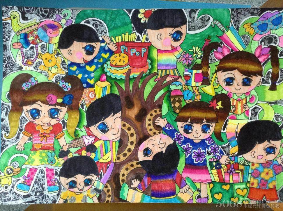 幼儿中班简易水彩画人物