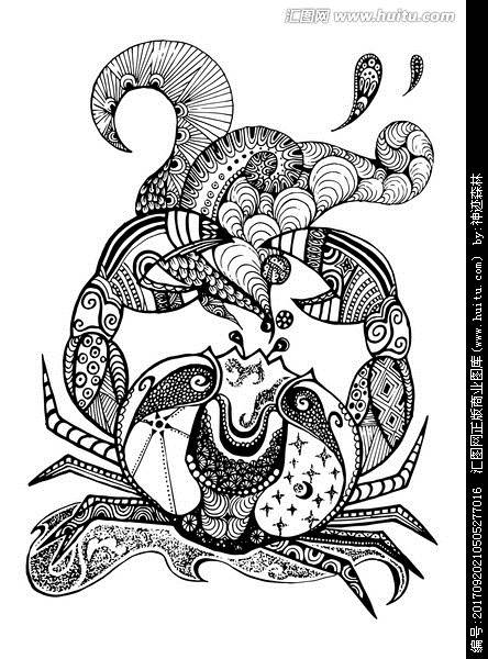 巨蟹座好看人物水彩画