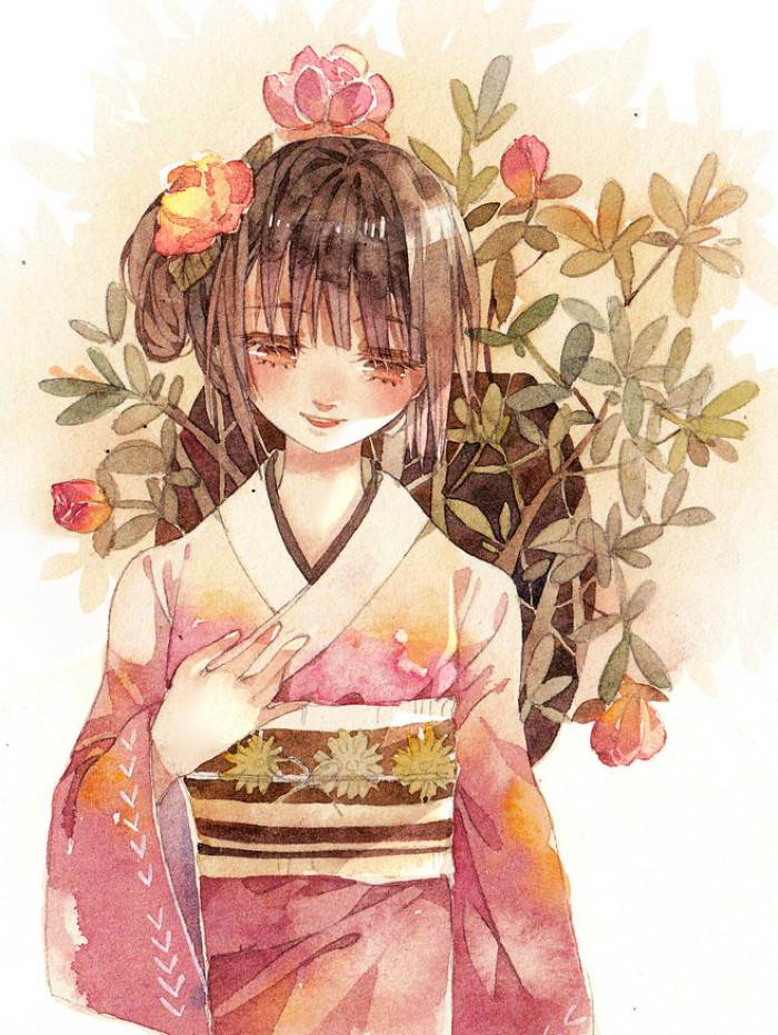 简易动漫人物水彩画