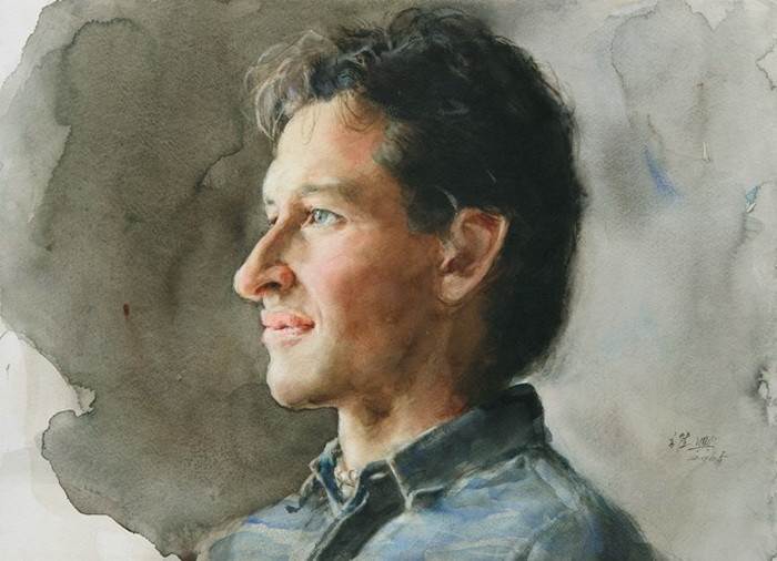 加拿大人物水彩画