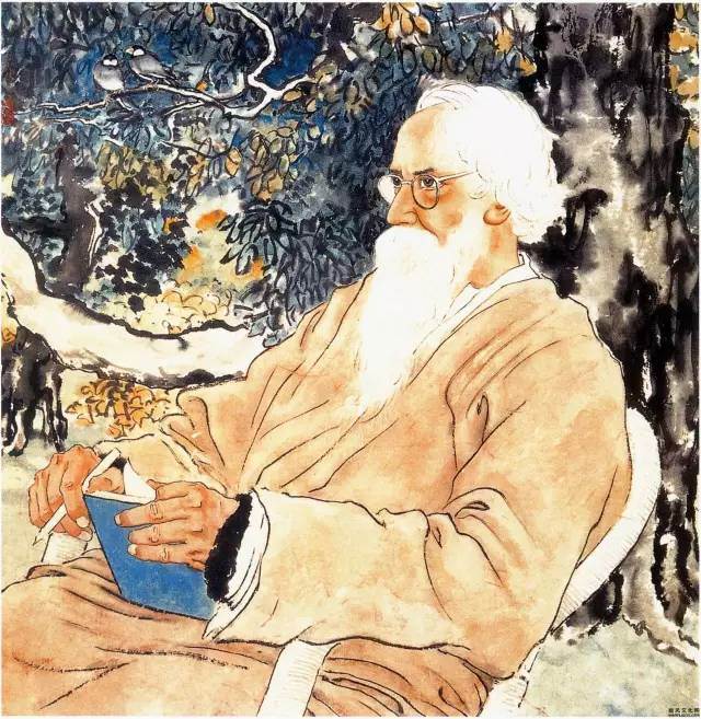 徐悲鸿水彩画人物