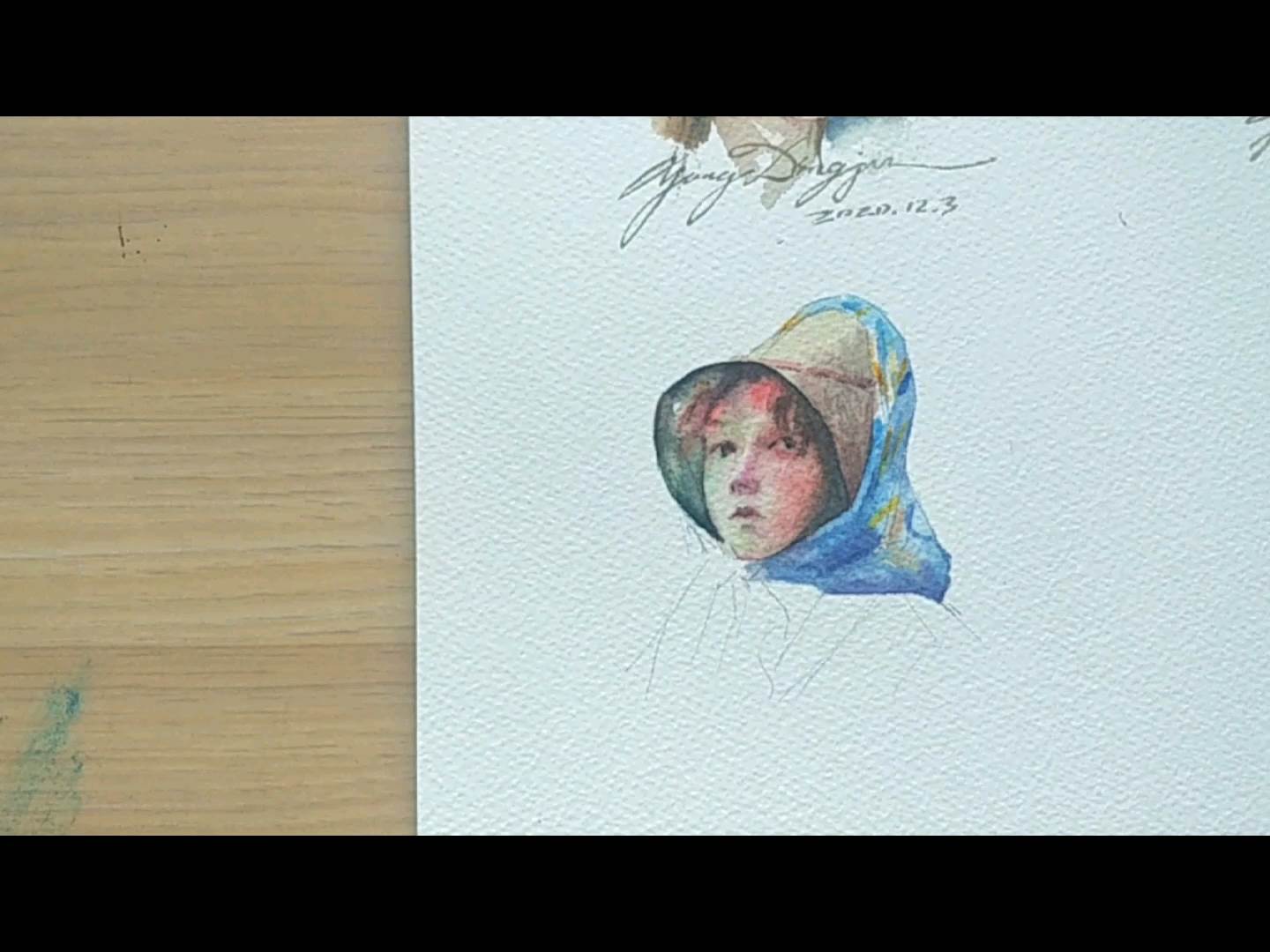 表现人物内心孤独的水彩画