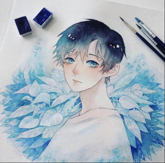 水彩画动漫人物教程上色