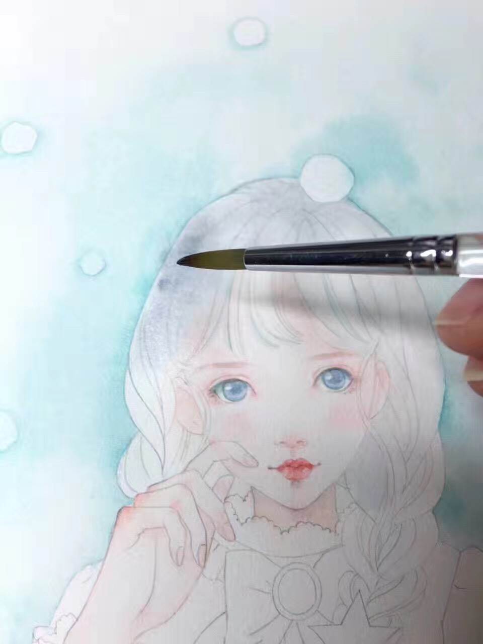 水彩画动漫人物教程上色