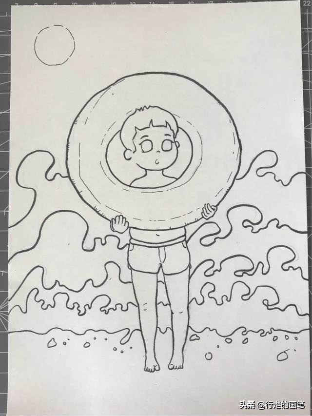 防溺水图片儿童画