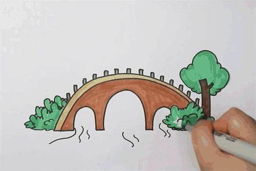 桥的简笔画