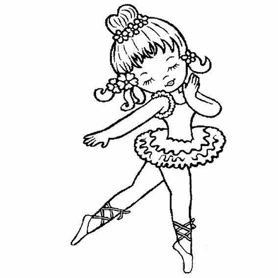 跳舞的女孩简笔画