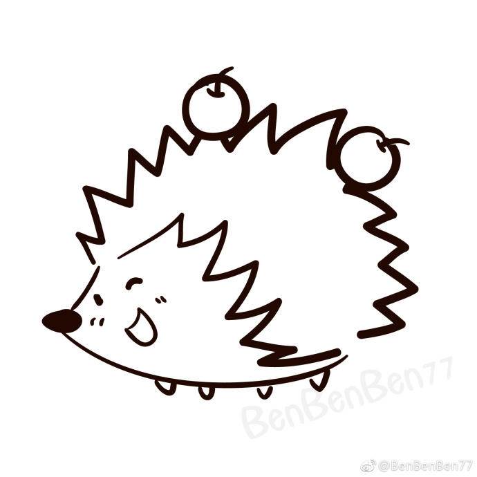 刺猬简笔画
