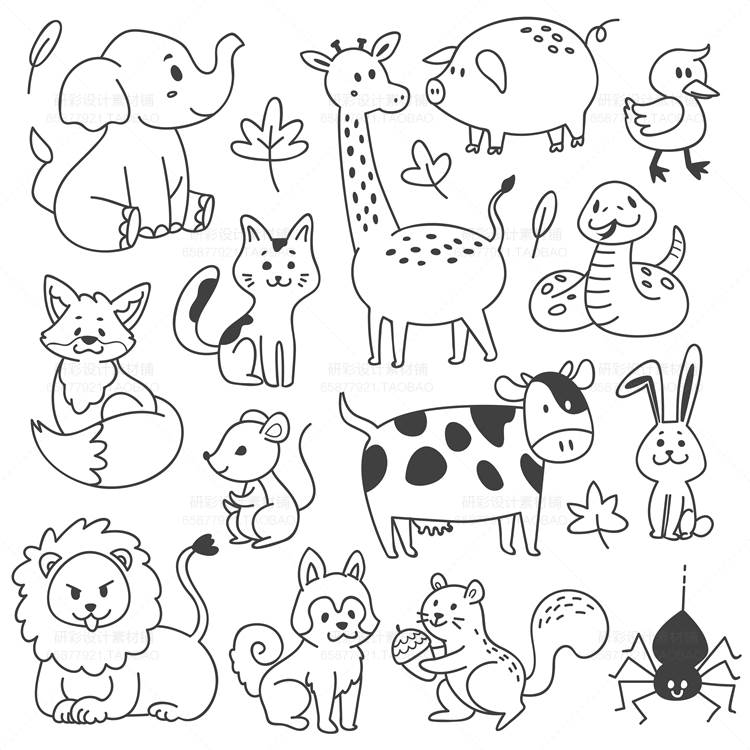 动物的简笔画