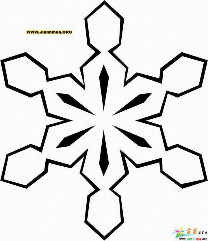 雪花的简笔画