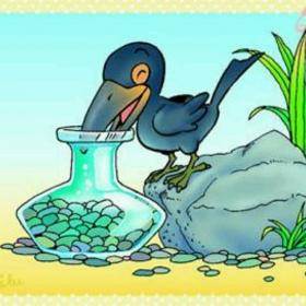 乌鸦喝水图片