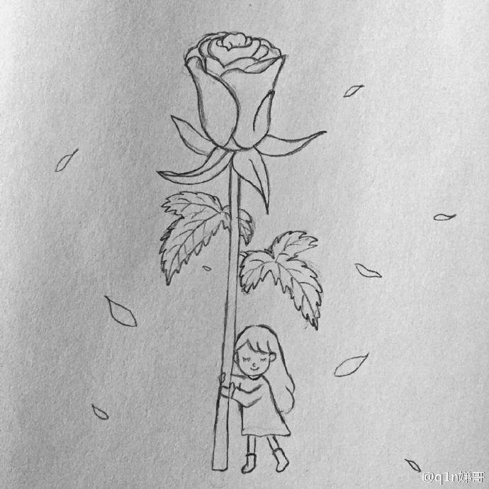 玫瑰花简笔画图片大全