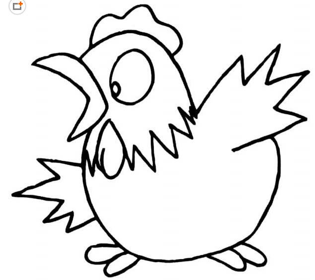 小鸡的简笔画