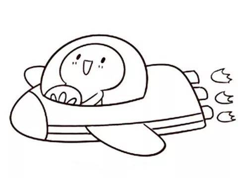 太空飞船简笔画