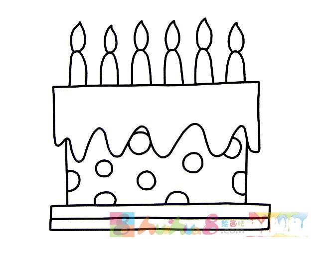 蛋糕图片简笔画