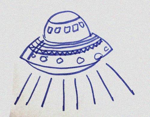 太空飞船简笔画