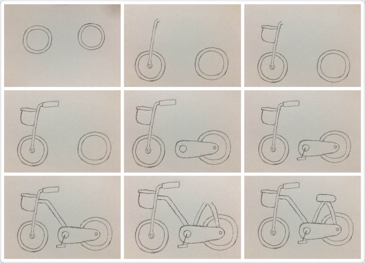 自行车图片简笔画