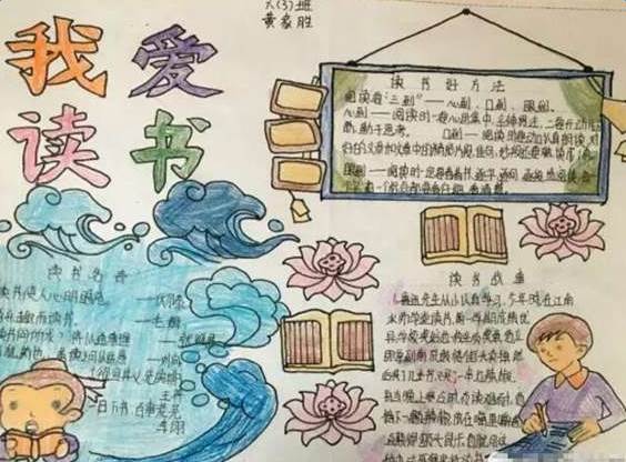 我爱读书手抄报图片