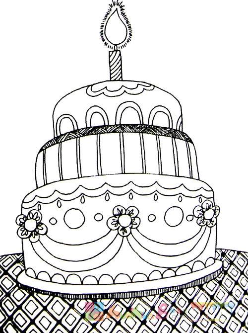 蛋糕图片简笔画