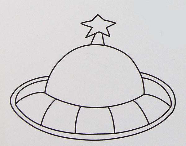太空飞船简笔画