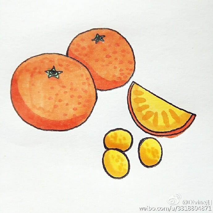 橘子简笔画