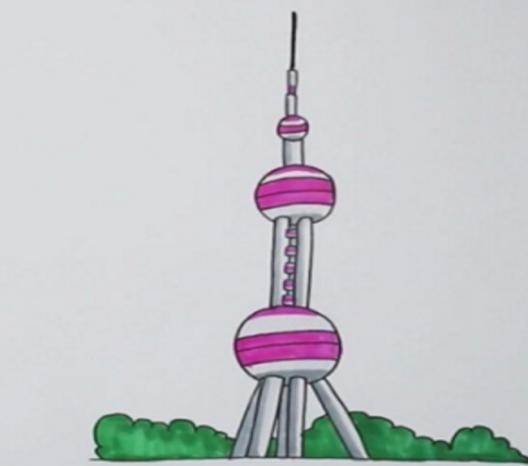 东方明珠简笔画