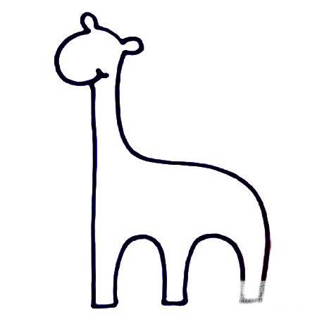 简笔画长颈鹿