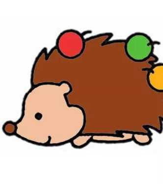 刺猬简笔画图片