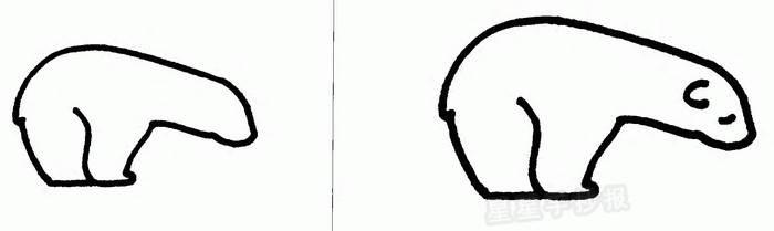 北极熊简笔画