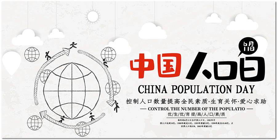 中国人口日海报