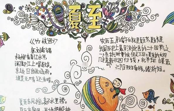 关于夏至的手抄报