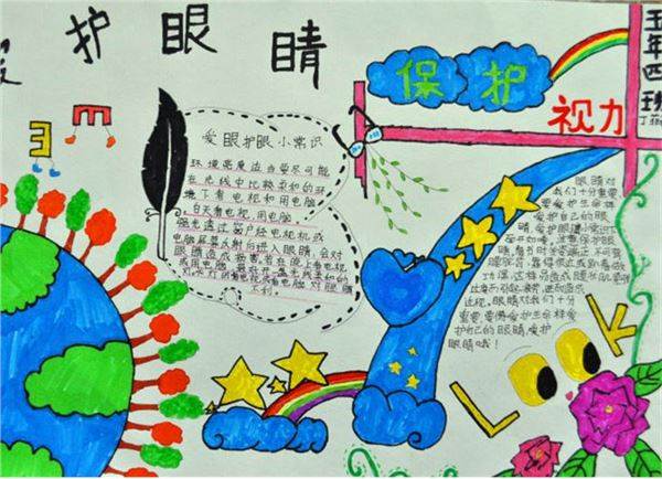全国爱眼日手抄报